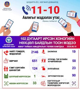 Хоногийн нөхцөл байдлын тоон мэдээ